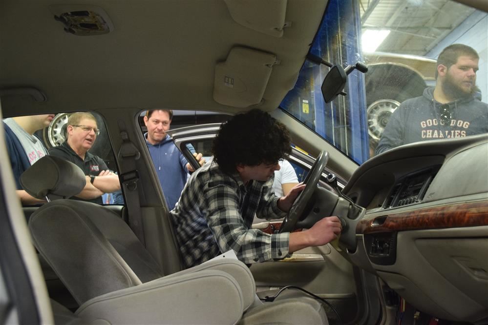 EMCC Auto Services student works on a vehicle EMCC Auto Services student works on a vehicle